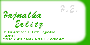 hajnalka erlitz business card